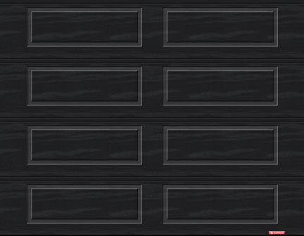 Porte de garage Standard+ Shaker-Moderne XL, 9’ x 7’, Noir