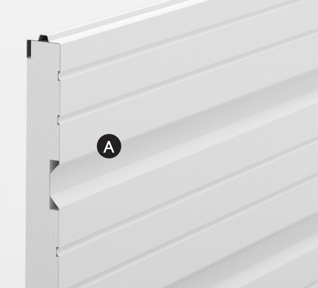 Dessin technique des parois d’acier avec rainures profondes